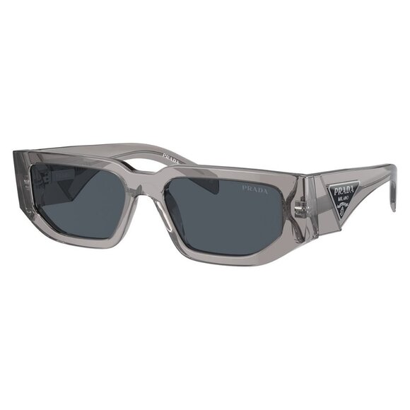 New PRADA Grey Rectangle PR 09ZS 18S-09T Sunglasses Women - Picture 1 of 7